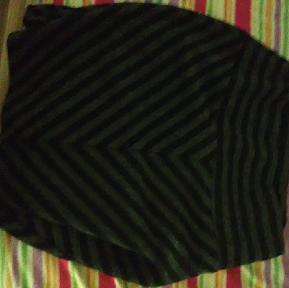 Black mini skirt